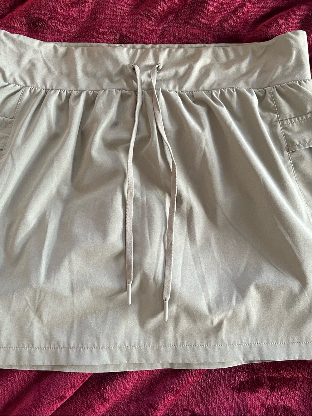 Women's Casual Drawstring Skort in light olive green